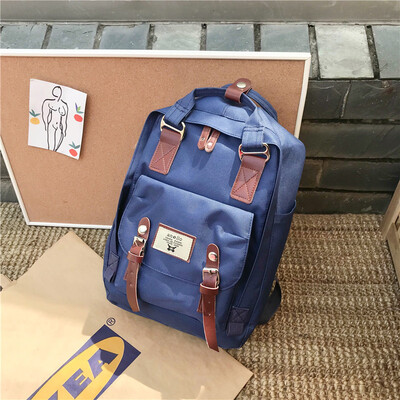 

Ins wind bag girl Korean version of high school students campus Mori department bf ancient girl hit color backpack backpack should