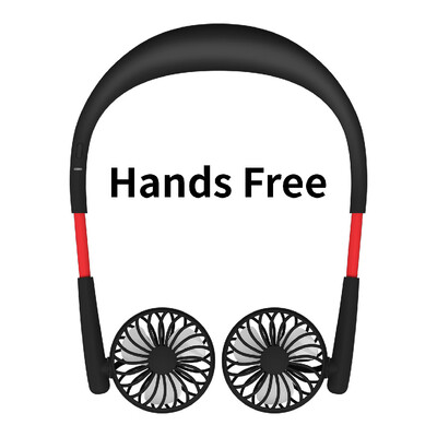 

〖Follure〗Portable USB Rechargeable Neckband Lazy Neck Hanging Style Dual Cooling Fan