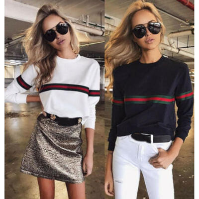 

Ladies Womens Girls Tops Casual Long Sleeve Pullover Jumper Shirt Fashion Sweats