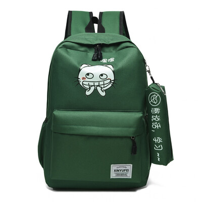 

A Simple Backpack for Senlin Senior High School Students Korean Edition Japanese Canvas Ins Wind Junior High School GirlsShould