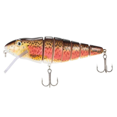 

Lixada 118cm35g Lifelike 7 Jointed Sections Fishing Lure Trout Swimbait Hard Bait Fish Hook Fishing Tackle