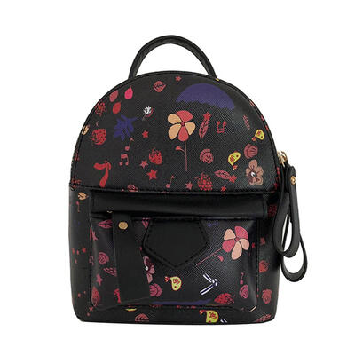 

Women PU Leather Floral Print Mini Girls Backpack Travel Shoulder Bags