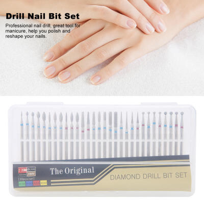 

Greensen 30PcsSet Diamond Drill Nail Bit Cuticle Dead Skin Clean for Nail Files Manicure Tools