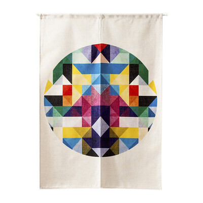 

Colorful Geometric Cotton Linen Curtain Door Curtains For Home Living Room Door Hotel Cafe Interior Decoration Solid Curtain