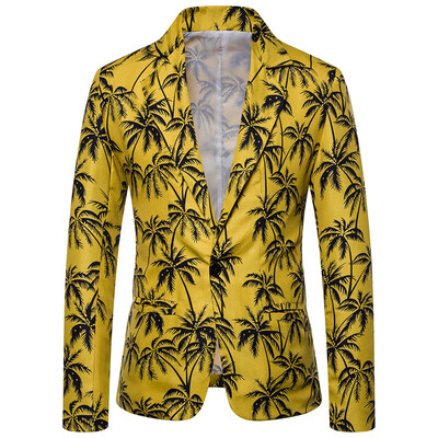 

Mens Vintage Ethnic Printed Coat Floral Casual Dress Suit Slim Fit Blazer Jacket