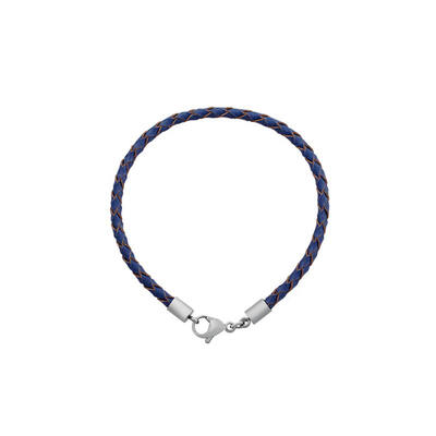 

Braided Leather Cord Bracelet Makings with 316 Stainless Steel Lobster Claw Clasps Blue 170x3mm