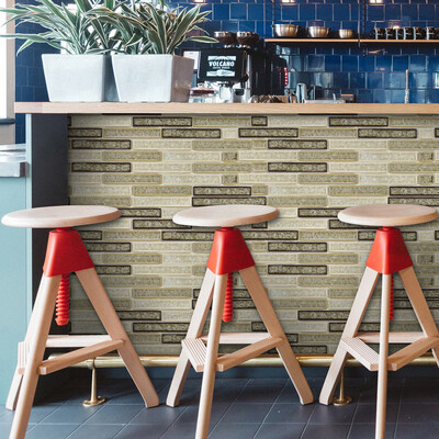 

〖Follure〗20x500cm Adhesive Tile Art metope Wall Decal Sticker DIY Kitchen Bathroom Decor