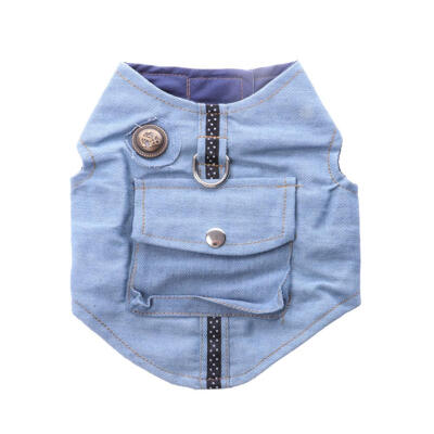 

Pet Puppy Vest T-shirt Dog Cat Shirt Denim Cloth Casual Clothing Clothes