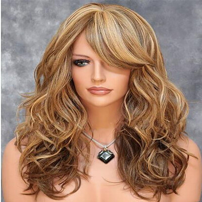 

Euramerican Shave Face Female Hair Mixes Aureate Pear Flower Head Melting Wig