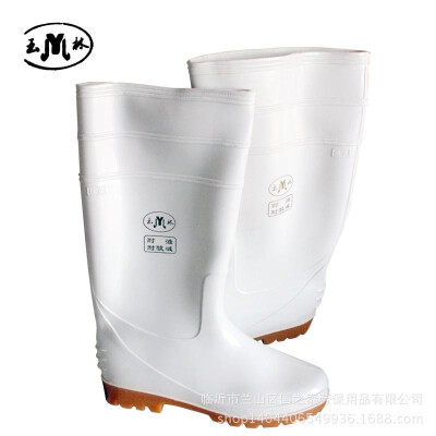 

Factory direct genuine Yulin brand beef tendon bottom acid&alkali oil white high tube food boots rain boots rain boots wholesa