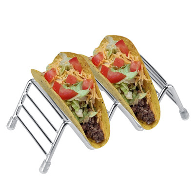 

Greensen Wave Shape Stainless Steel Mexican Taco Holder Display Stand Shell Rack Shell Holder Taco Stand