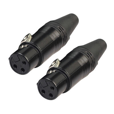

2pcs DIY Microphone XLR 3Pin Female Connectors Cable Solder Plug Adapters