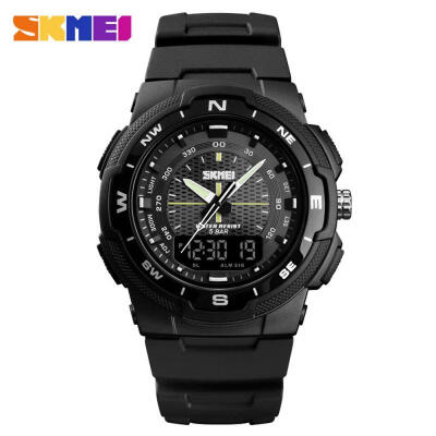 

SKMEI 47mm Mens Casual Waterproof LED Digital Sports Watch With Dual Time Display