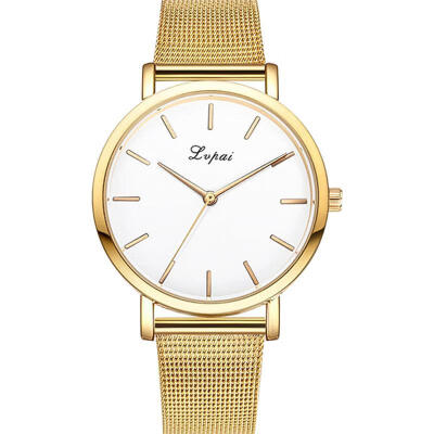 

Relogio Feminino Women Mnimalist Watches Luxury Mesh Band Stainless Steel Analog Quartz Wristwatch Woman Lady Rose Gold Watch