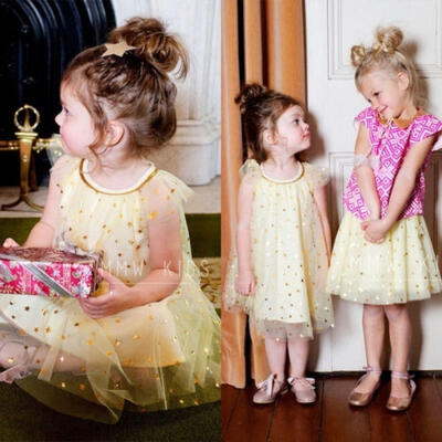

Girl Princess Lace Dress Kid Baby Party Wedding Pageant Sleeveless Skirt