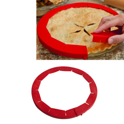 

Gobestart Adjustable Silicone Pie Crust Shield Silicone Fit 85Inch - 115Inch Rimmed Dish