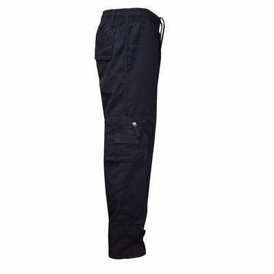

NEW MENS CASUAL ELASTICATED WAIST CARGO COMBAT TROUSERS PANTS WORK RUGBY BOTTOMS
