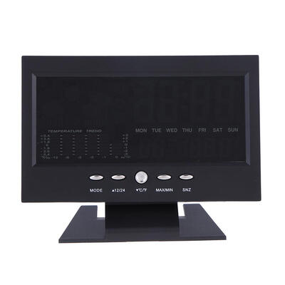 

Colorful LCD Digital Thermometer Hygrometer Alarm Clock Voice Control