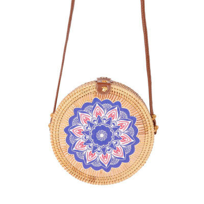 

Straw Bag Bohemian Leather Hasp Women Shoulder Bag Summer Beach Bag Single Straps Rattan Bag Handmade Messenger Crossbody Bag