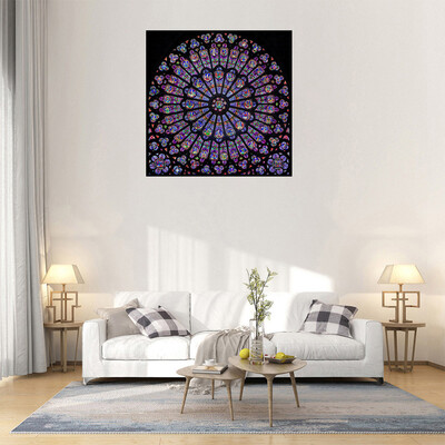 

〖Follure〗Notre Dame Cathedral Paris Rose Window Photo Print Sticker 196 inch