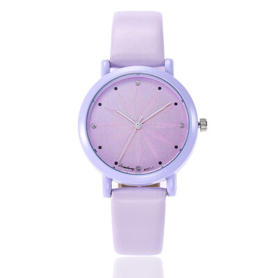 

New student ladies belt watch with diamond jelly color