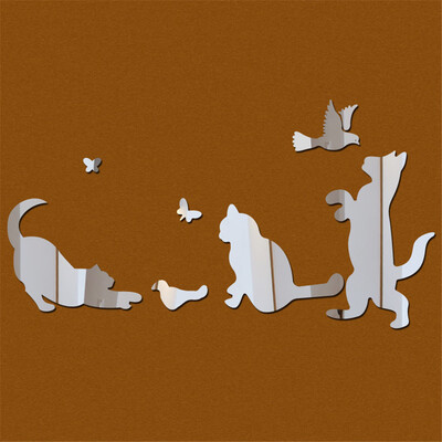 

〖Follure〗Acrylic modern 3d sticker DIY wall mirror stickers home decoration