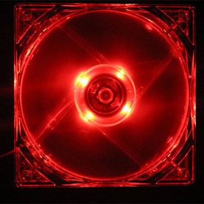 

120mm PC Computer Clear Case Quad 4 LED Light CPU Cooling Fan 12cm