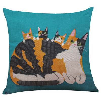 

〖Follure〗Cute Cat Sofa Bed Home Decoration Festival Pillow Case Cushion Cover