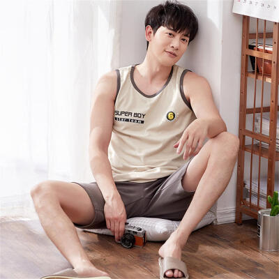 

2 Piece Set Summer Men Slim Fit Cool Tank Jacket Shorts Pants Set Plus Size