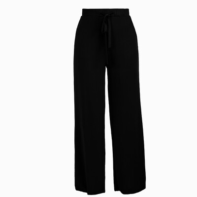 

Womens High Waist Plain Palazzo Wide Leg Ladies Trousers Casual Long Pure Pants