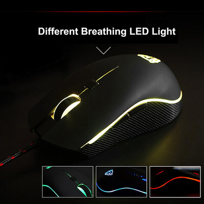 

Motospeed V40 Ergonomic Optical Professional Esport Gaming Mouse Mice Adjustable 4000 DPI Breathing LED Light USB Wired with 6 But