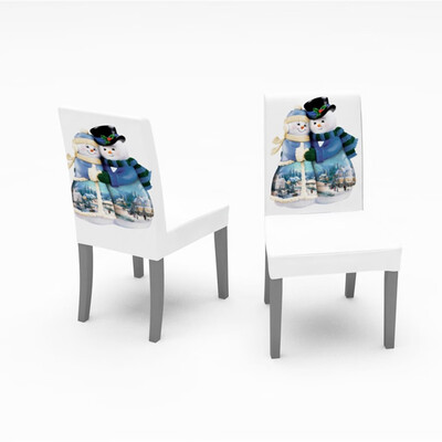 

Gobestart 2PCS Chair Covers Dining Room Chair Protector Slipcovers Christmas Decoration