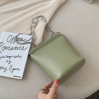 

Fashion texture ins summer new bag female 2019 new Korean version of the wild simple chain slung bucket bag