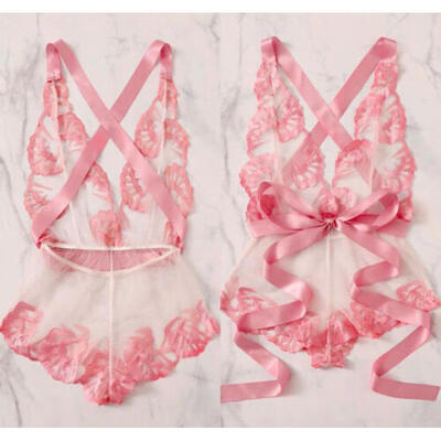 

Women Nightgown Crotchlace Bodysuit Lingerie Set Sexy Underwear Lace Nightwear