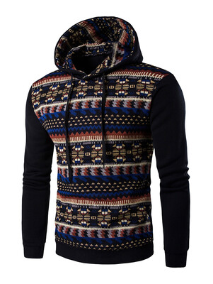 

Ethnic Style Printed Long Sleeves Hoodie