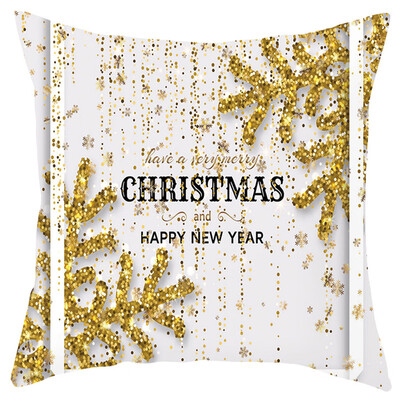 

Tailored Merry Christmas Short Plush Pillowcase Sofa Pad Set Home Decoration 18x18 Inch