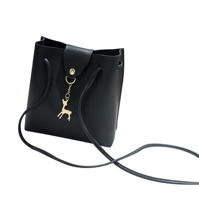 

Tailored Women Fashion Solid Deer Cover Crossbody Bag Shoulder Bag Phone Coin Bag Black