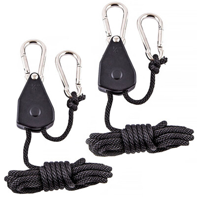 

18 150lb Capacity Hanger Led Lifting Pulley Rope Gardening Supplies Light Grow
