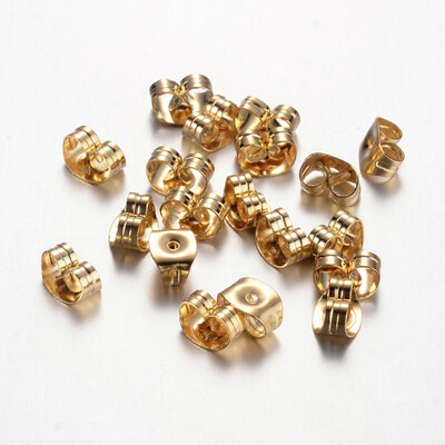 

304 Stainless Steel Ear Nuts Golden 6x45x3mm Hole 08mm