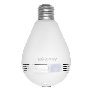 

KKmoon Wireless 960PH960960 Mini Panoramic Fish Eye WIFI 360 Degree Camera LED Light Bulb IP Camera Support for AndroidiOS APP