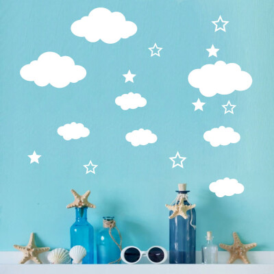 

〖Follure〗DIY Clouds Wall Decals Childrens Room Home Decoration Art