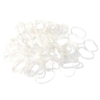 

500pcsLot Disposable Clear Kids Rubber Band Thick Girl Hair Loop Accessory