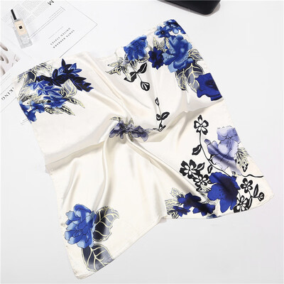 

Square scarf spring&summer ladies ink painting scarf 60C satin small square towel sunscreen silk scarf shawl wholesale FJ167