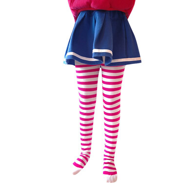 

Tailored 6-8year-old Girls Festival Christmas Stripe Printed Pantyhose Stockings