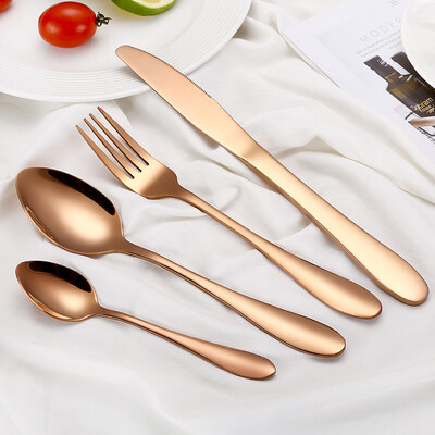 

Siaonvr 4PCS Stainless Steel Upscale Dinnerware Flatware Cutlery Fork Spoon Teaspoon RG