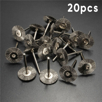 

20x Stainless Steel Wire Wheel Cleaning Brush Cleaner Polishing for Rotary Tool