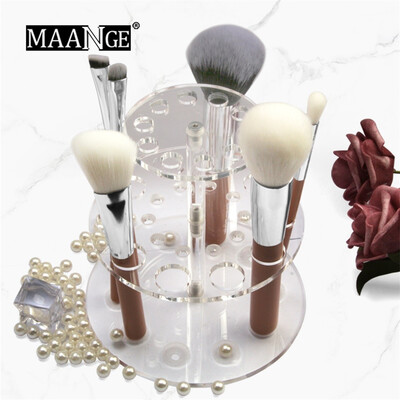 

〖Follure〗20 Hole Acrylic Double-layer Round Makeup Display Drying Rack