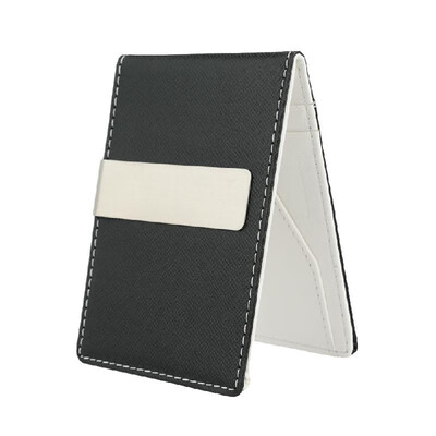 

New Fashion Men Money Clip Faux Leather Slim Wallet ID Credit Card Holder Cash Clip