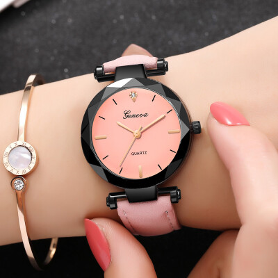 

New Fashion Geneva Brand Simple Rhinestone Watches Women ladies casual dress quartz wristwatch reloj mujer 533