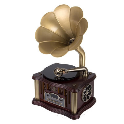 

8831C Mini Gramophone BT42 Double Track USB Player FM Radio Remote Control Two HIFI Speakers Phonograph